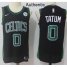 Mens Nike Boston Celtics #0 Jayson Tatum Black NBA Authentic Statement Edition Jersey