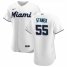 Miami Marlins #55 Ryne Stanek Mens Nike White Home 2020 Authentic Player MLB Jersey