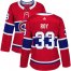 Adidas Montreal Canadiens #33 Patrick Roy Red Home Authentic Womens Stitched NHL Jersey