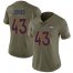 Nike Denver Broncos #43 Joe Jones Olive Womens Stitched NFL Limited 2017 Salute To Service Jersey