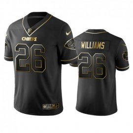 Nike Kansas City Chiefs #26 Damien Williams Black Golden Limited Edition Stitched NFL Jersey