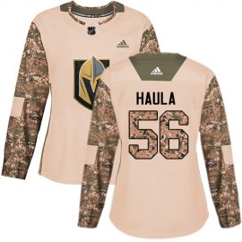Adidas Vegas Golden Knights #56 Erik Haula Camo Authentic 2017 Veterans Day Womens Stitched NHL Jersey