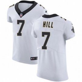 Nike New Orleans Saints #7 Taysom Hill White Mens Stitched NFL Vapor Untouchable Elite Jersey