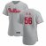 Philadelphia Phillies #56 Zach Eflin Mens Nike Gray Road 2020 Authentic Player MLB Jersey