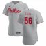 Philadelphia Phillies #56 Zach Eflin Mens Nike Gray Road 2020 Authentic Player MLB Jersey