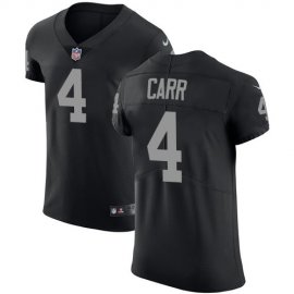Nike Las Vegas Raiders #4 Derek Carr Black Team Color Mens Stitched NFL Vapor Untouchable Elite Jersey