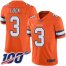 Nike Denver Broncos #3 Drew Lock Orange Youth Stitched NFL Limited Rush 100th Season Jersey