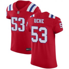 Nike New England Patriots #53 Josh Uche Red Alternate Mens Stitched NFL New Elite Jersey