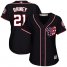 Washington Nationals #21 Tanner Rainey Navy Blue Alternate Womens Stitched MLB Jersey