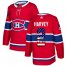Adidas Montreal Canadiens #2 Doug Harvey Red Home Authentic USA Flag Stitched NHL Jersey