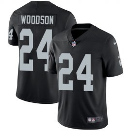 Nike Las Vegas Raiders #24 Charles Woodson Black Team Color Mens Stitched NFL Vapor Untouchable Limited Jersey