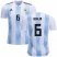 Argentina #6 Biglia Home Kid Soccer Country Jersey