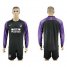 Atletico Madrid Blank Black Goalkeeper Long Sleeves Soccer Club Jersey
