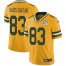 Nike Green Bay Packers #83 Marquez Valdes-Scantling Yellow Mens 100th Season Stitched NFL Limited Rush Jersey