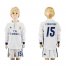 Real Madrid #15 F.Coentrao Home Long Sleeves Kid Soccer Club Jersey