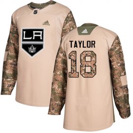 Adidas Los Angeles Kings #18 Dave Taylor Camo Authentic 2017 Veterans Day Stitched NHL Jersey