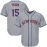 New York Mets #15 Tim Tebow Grey Road Cool Base Stitched Youth MLB Jersey