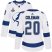 Adidas Tampa Bay Lightning #20 Blake Coleman White Road Authentic Womens 2020 Stanley Cup Champions Stitched NHL Jersey