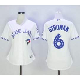Toronto Blue Jays #6 Marcus Stroman White Womens Home Stitched MLB Jersey
