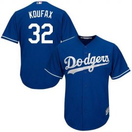 Los Angeles Dodgers #32 Sandy Koufax Blue Alternate Womens Stitched MLB Jersey