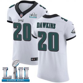 Nike Philadelphia Eagles #20 Brian Dawkins White Super Bowl LII Mens Stitched NFL Vapor Untouchable Elite Jersey