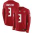 Nike Tampa Bay Buccaneers #3 Jameis Winston Red Team Color Mens Stitched NFL Limited Therma Long Sleeve Jersey