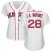 Boston Red Sox #28 J. D. Martinez White Home Womens Stitched MLB Jersey