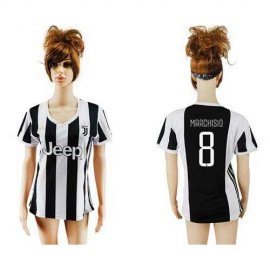 Womens Juventus #8 Marchisio Home Soccer Club Jersey