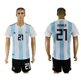 Argentina #21 Dybala Home Soccer Country Jersey