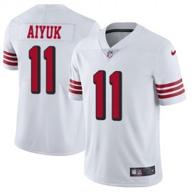 Nike San Francisco 49ers #11 Brandon Aiyuk White Mens Stitched NFL Limited Rush Jersey
