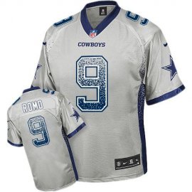 Nike Dallas Cowboys #9 Tony Romo Grey Mens Stitched NFL Elite Drift Fashion Jersey