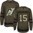 Adidas New Jersey Devils #15 Jamie Langenbrunner Green Salute to Service Stitched NHL Jersey