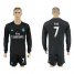 Real Madrid #7 Raul Away Long Sleeves Soccer Club Jersey