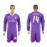 Real Madrid #14 Casemiro Away Long Sleeves Soccer Club Jersey