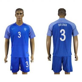 Holland #3 Bruma Away Soccer Country Jersey