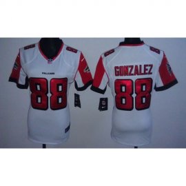 Nike Atlanta Falcons #88 Tony Gonzalez White Womens Stitched NFL Elite Jersey