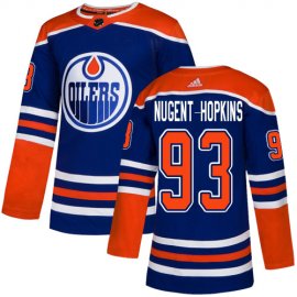 Adidas Edmonton Oilers #93 Ryan Nugent-Hopkins Royal Alternate Authentic Stitched Youth NHL Jersey