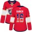 Adidas Florida Panthers #16 Aleksander Barkov Red Home Authentic USA Flag Womens Stitched NHL Jersey