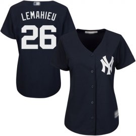 New York Yankees #26 DJ LeMahieu Navy Blue Alternate Womens Stitched MLB Jersey