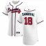 Atlanta Braves #18 Pablo Sandoval Mens Nike White Home 2020 Authentic Player MLB Jersey
