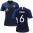 Womens France #6 Pogba Home Soccer Country Jersey