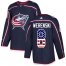 Adidas Columbus Blue Jackets #8 Zach Werenski Navy Blue Home Authentic USA Flag Stitched Youth NHL Jersey