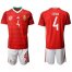 Hungary #4 Orban Home Soccer Country Jersey