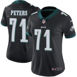 Nike Philadelphia Eagles #71 Jason Peters Black Alternate Womens Stitched NFL Vapor Untouchable Limited Jersey