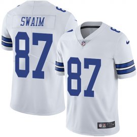 Nike Dallas Cowboys #87 Geoff Swaim White Mens Stitched NFL Vapor Untouchable Limited Jersey