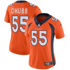 Nike Denver Broncos #55 Bradley Chubb Orange Team Color Womens Stitched NFL Vapor Untouchable Limited Jersey