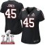 Nike Atlanta Falcons #45 Deion Jones Black Alternate Super Bowl LI 51 Womens Stitched NFL Elite Jersey