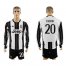Juventus #20 Padoin Home Long Sleeves Soccer Club Jersey