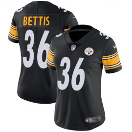 Nike Pittsburgh Steelers #36 Jerome Bettis Black Team Color Womens Stitched NFL Vapor Untouchable Limited Jersey