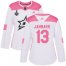 Adidas Dallas Stars #13 Mattias Janmark White/Pink Authentic Fashion Womens 2020 Stanley Cup Final Stitched NHL Jersey